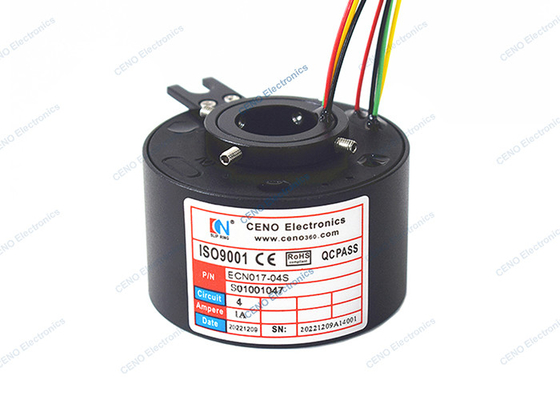 4 Stromkreis-Signal-Schleifring 600rpm 17mm durch Loch für Industrie-Anwendung