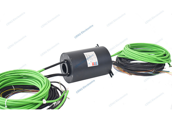 IO-Draht 100M Ethernet-Signal-Slip Ring mit Durchlöchern ID38mm für die Industrie