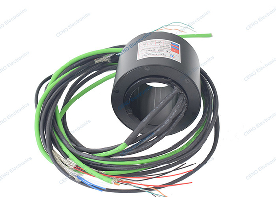 Durch Loch Wasserdichtes Rutschring & Rotary Elektrische und Ethernet Signal Gelenke