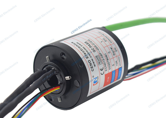 Niedertemperatur-Slip Ring mit Gigabit-Ethernet-Signal und Durchbohrung