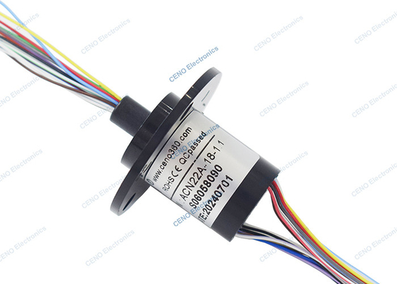 18 Schaltkreise 2A Miniatur-Slip Ring Kapsel mit 300 Rpm für Fegen-Roboter