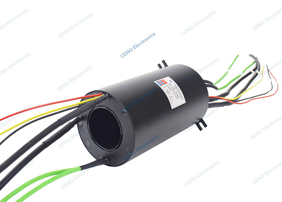 2 Kanäle Gigabit-Ethernet-Signal-Slip Ring mit Durchlöcher 70 mm