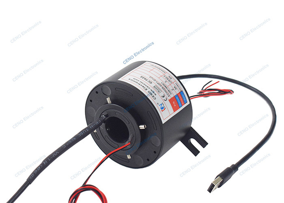 USB 2.0 Signal-Slip Ring mit Durchbohrung 25 mm für den Bewegungssimulator